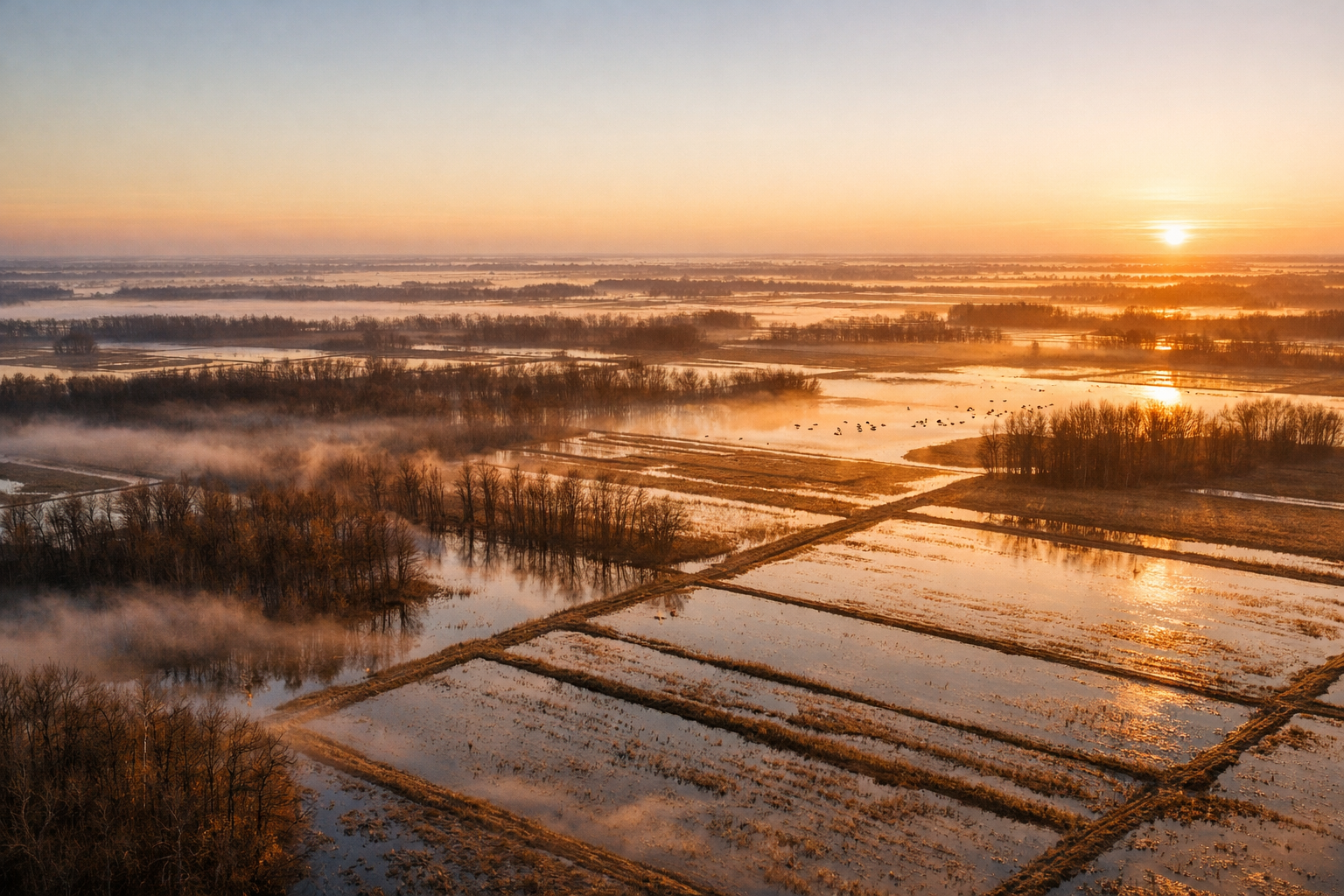 Arkansas Delta from above